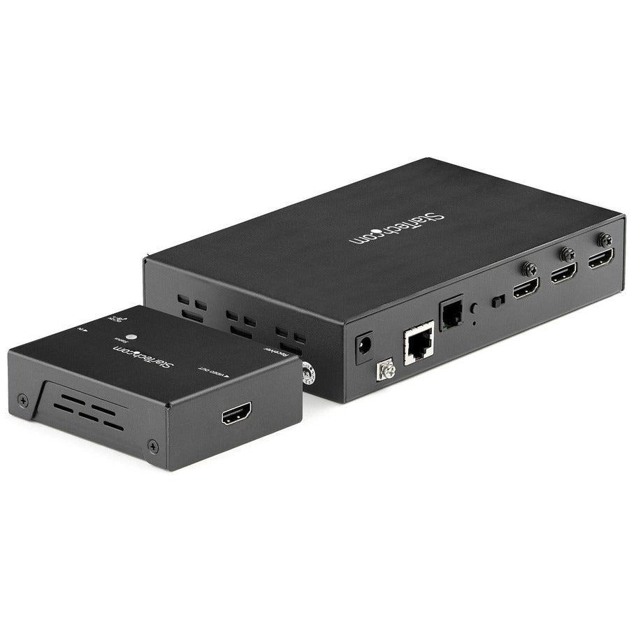 StarTech.com Extendeur HDMI sur CAT6/5e avec commutateur vidéo 3 ports 4K 30 Hz/115 pieds, boîtier de commutation HDMI 4K, vidéo sur HDBaseT avec commutateur automatique VS321HDBTK