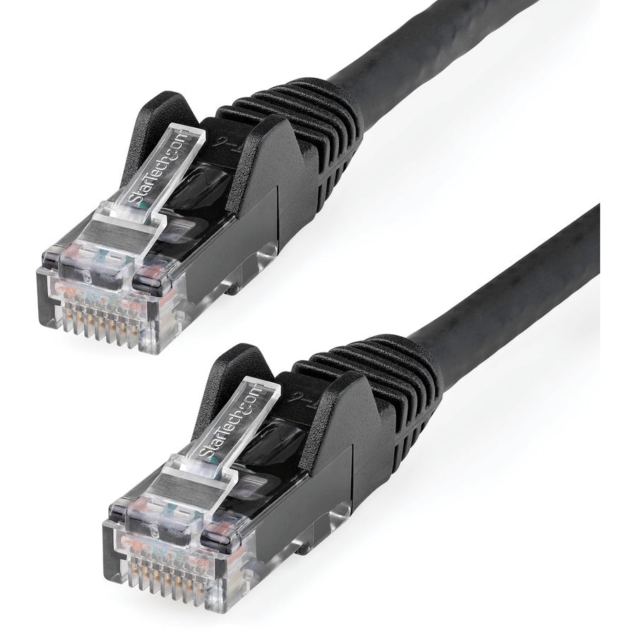Câble Ethernet CAT6 StarTech.com de 7,6 m (25 pi), LSZH (faible émission de fumée et zéro halogène) 10 GbE anti-accroc 100 W PoE UTP RJ45 Noir Cordon de raccordement réseau ETL N6LPATCH25BK