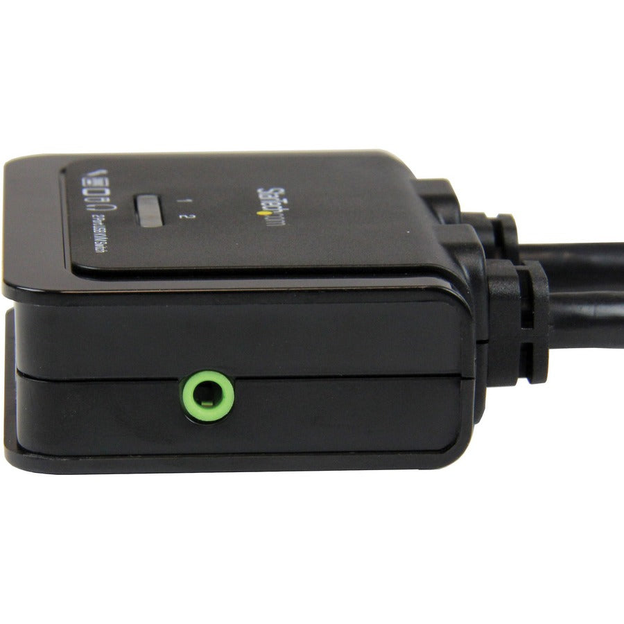 StarTech.com Câble USB HDMI 2 ports KVM Switch avec audio et commutateur à distance - Alimentation USB SV211HDUA