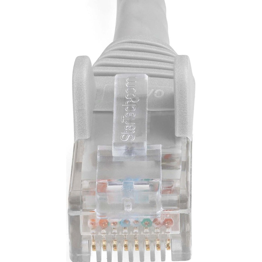 Câble Ethernet CAT6 StarTech.com de 7,6 m (25 pi), LSZH (faible émission de fumée et zéro halogène) 10 GbE anti-accroc 100 W PoE UTP RJ45, cordon de raccordement réseau gris, ETL N6LPATCH25GR