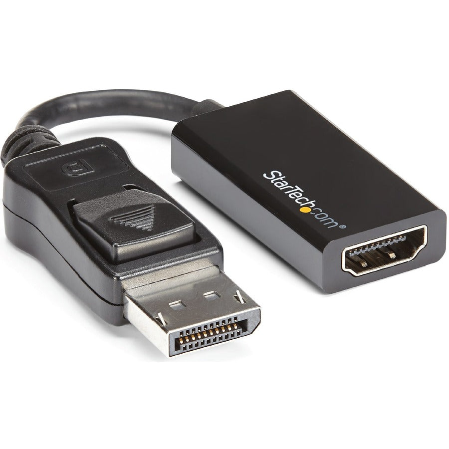 Adaptateur StarTech.com DisplayPort vers HDMI, convertisseur vidéo actif 4K 60 Hz DP 1.4 vers HDMI 2.0 pour moniteur/écran, connecteur DP verrouillable DP2HD4K60S