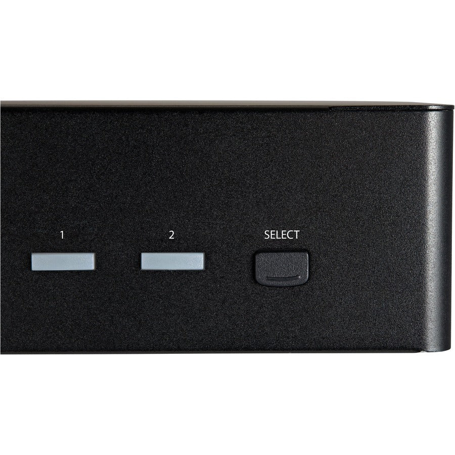 StarTech.com Commutateur KVM HDMI à 2 ports pour deux écrans, 4K 60 Hz HDMI 2.0 UHD HDR, hub USB 3.0 à 2 ports, 4 x USB HID, audio, commutation par raccourci clavier, TAA SV231DHU34K6