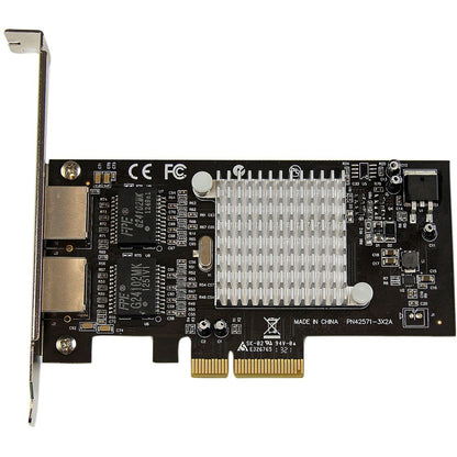 StarTech.com Adaptateur réseau double port PCI Express (PCIe x4) Gigabit Ethernet pour serveur - Carte réseau Intel i350 ST2000SPEXI