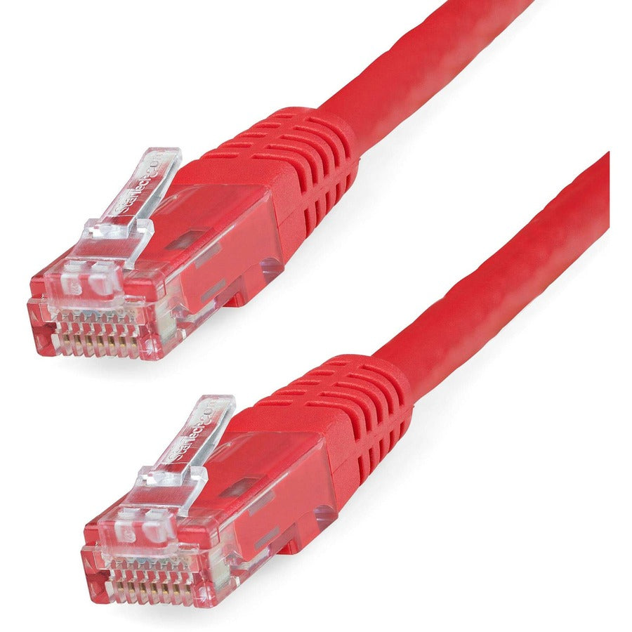 Câble Ethernet CAT6 StarTech.com de 3 m - Gigabit moulé rouge - 100 W PoE UTP 650 MHz - Cordon de raccordement de catégorie 6 Câblage certifié UL/TIA C6PATCH10RD