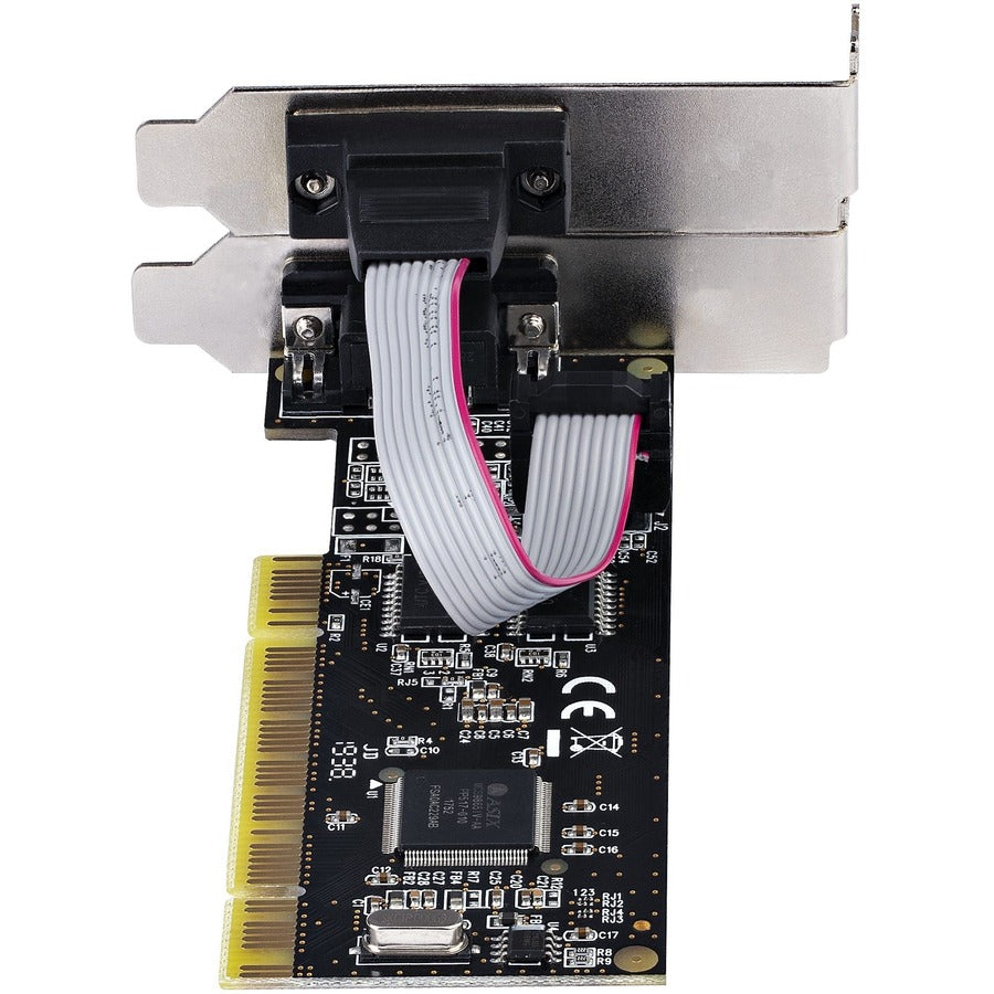 StarTech.com Carte adaptateur série PCI RS232 à 2 ports, double port série DB9, carte d'extension/contrôleur, Windows/Linux, profil standard/bas PCI2S5502