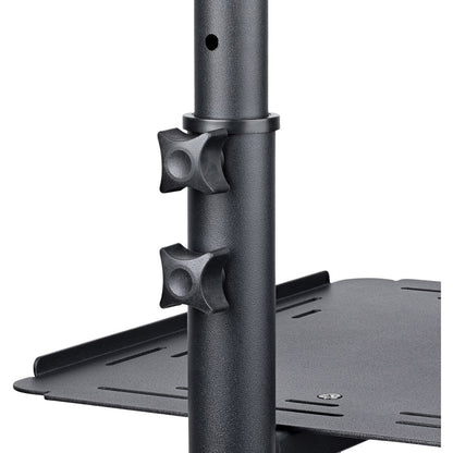 StarTech.com Support/chariot mobile pour projecteur et ordinateur portable, support de projecteur portable robuste/chariot de présentation (22 lb/étagère), hauteur réglable ADJPROJCART