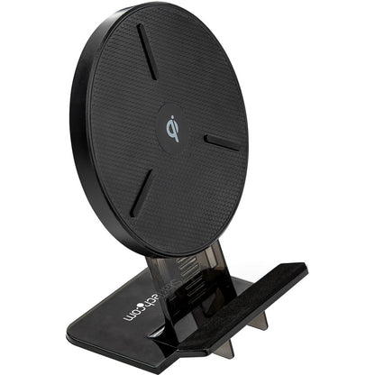 StarTech.com Support de charge sans fil Qi 15 W, support ou support de charge sans fil universel certifié Qi, pour iPhone/Samsung Galaxy/Google Pixel QWCHSTAND