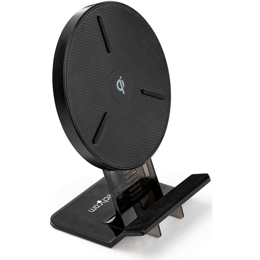 StarTech.com Support de charge sans fil Qi 15 W, support ou support de charge sans fil universel certifié Qi, pour iPhone/Samsung Galaxy/Google Pixel QWCHSTAND