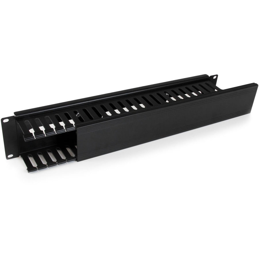StarTech.com Panneau de gestion des câbles pour rack 2U avec couvercle CMDUCT2U