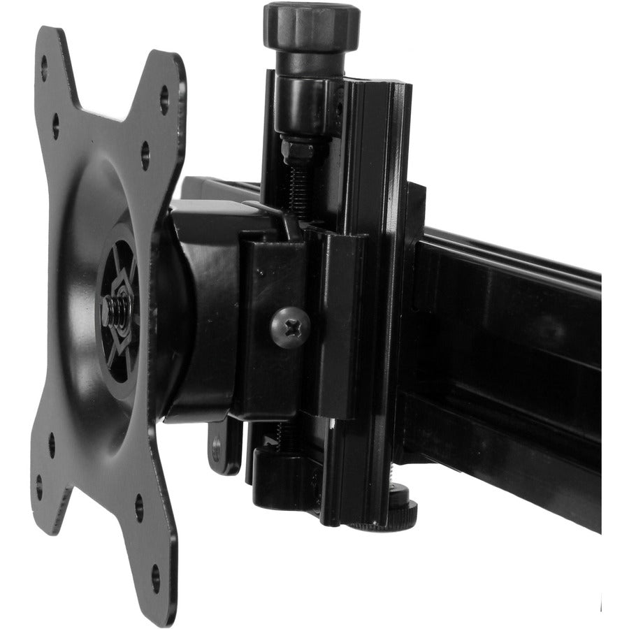 StarTech.com Support pour écran double, horizontal, pour écrans VESA jusqu'à 24 pouces (17,6 lb/8 kg), noir, support d'écran réglable, acier et aluminium ARMBARDUO