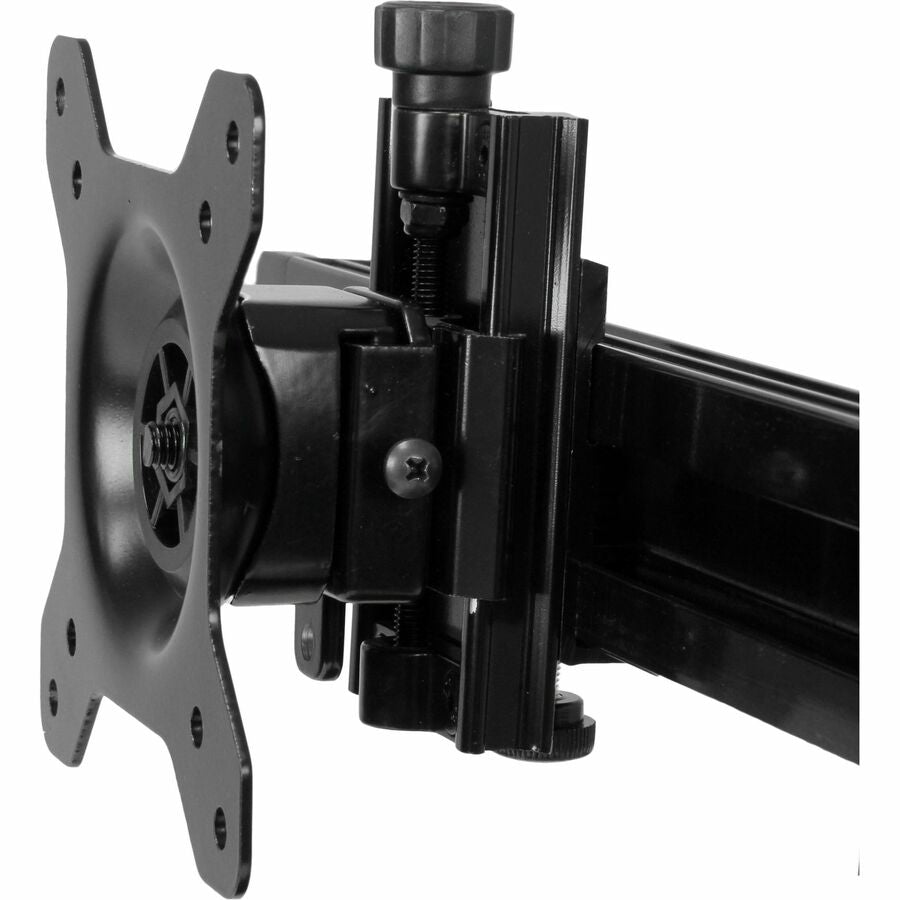 StarTech.com Support pour écran double, horizontal, pour écrans VESA jusqu'à 24 pouces (17,6 lb/8 kg), noir, support d'écran réglable, acier et aluminium ARMBARDUO