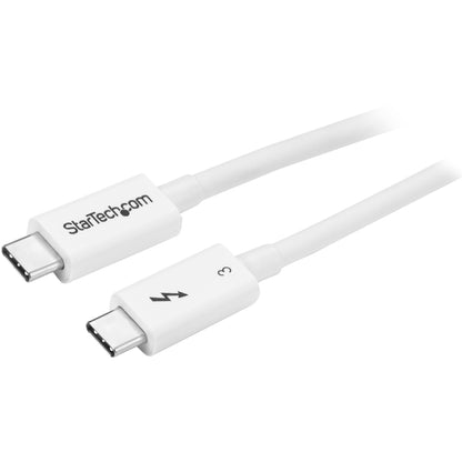 Câble Thunderbolt 3 StarTech.com de 50 cm, 40 Gbit/s, PD 100 W, vidéo 4K/5K, certifié Thunderbolt, compatible avec TB4/USB 3.2/DisplayPort TBLT34MM50CW