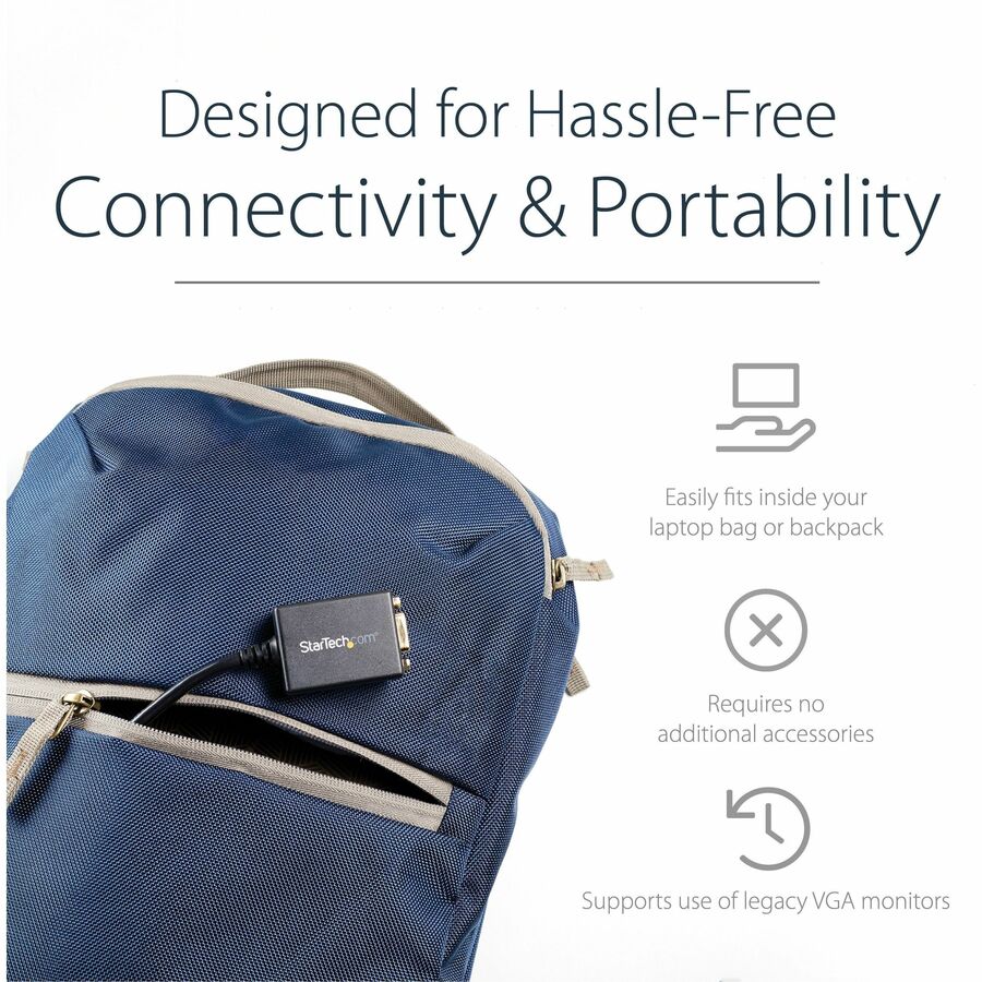 Adaptateur StarTech.com DisplayPort vers VGA, convertisseur DP vers VGA actif, adaptateur vidéo 1080p DP vers VGA, dongle DisplayPort certifié DP2VGA2