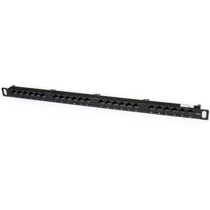 Panneau de brassage StarTech.com 24 ports 0,5U Cat5e - Panneau de brassage Ethernet RJ45 Cat 5e 110 à montage en rack PANELHU24