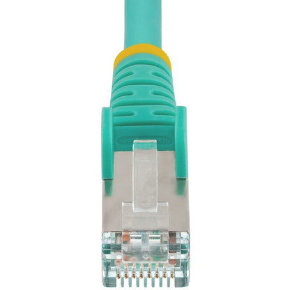 StarTech.com Câble Ethernet CAT6a de 1,8 m, Aqua, faible émission de fumée et zéro halogène (LSZH), 10 GbE, 100 W, PoE, S/FTP, cordon de raccordement réseau RJ-45 sans accroc NLAQ-6F-CAT6A-PATCH