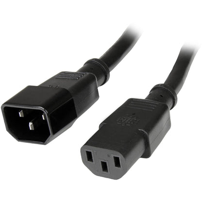 StarTech.com Rallonge d'alimentation de 3 m, C14 vers C13, 10 A 125 V, 18 AWG, rallonge de cordon d'alimentation pour ordinateur, câble d'extension d'alimentation PXT10010