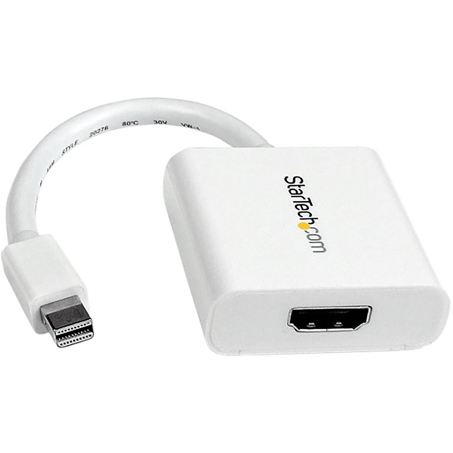 Adaptateur Mini DisplayPort vers HDMI StarTech.com, convertisseur vidéo Mini DP vers HDMI pour moniteur/écran, 1080p, adaptateur passif mDP 1.2 vers HDMI MDP2HDW