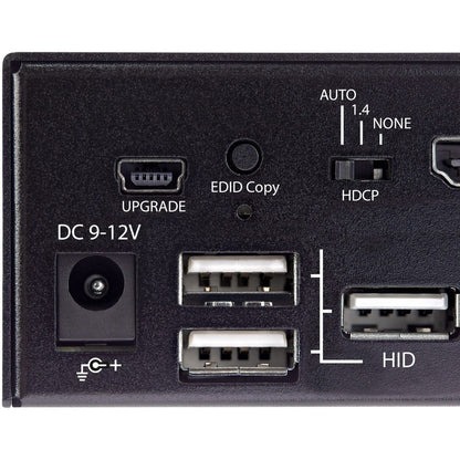 StarTech.com Commutateur KVM HDMI 2 ports 4K 60 Hz UHD HDR, écran unique HDMI 2.0, hub USB 3.0 2 ports, 4 x USB HID, audio, commutation par raccourci clavier, TAA SV231HU34K6