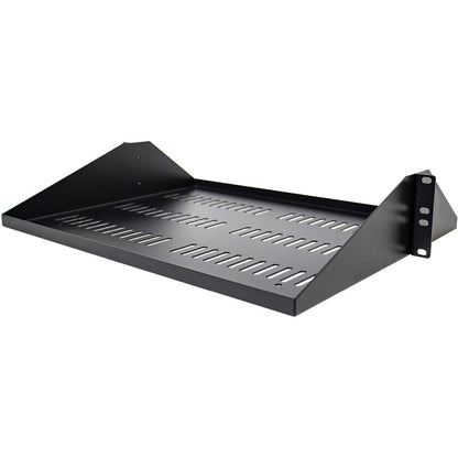 StarTech.com Étagère pour rack de serveur ventilée 2U - Plateau de montage en rack en porte-à-faux fixe de 35,6 cm de profondeur pour données/audiovisuel/réseau de 48,3 cm avec écrous à cage SHELF-2U-14-CENTER-V