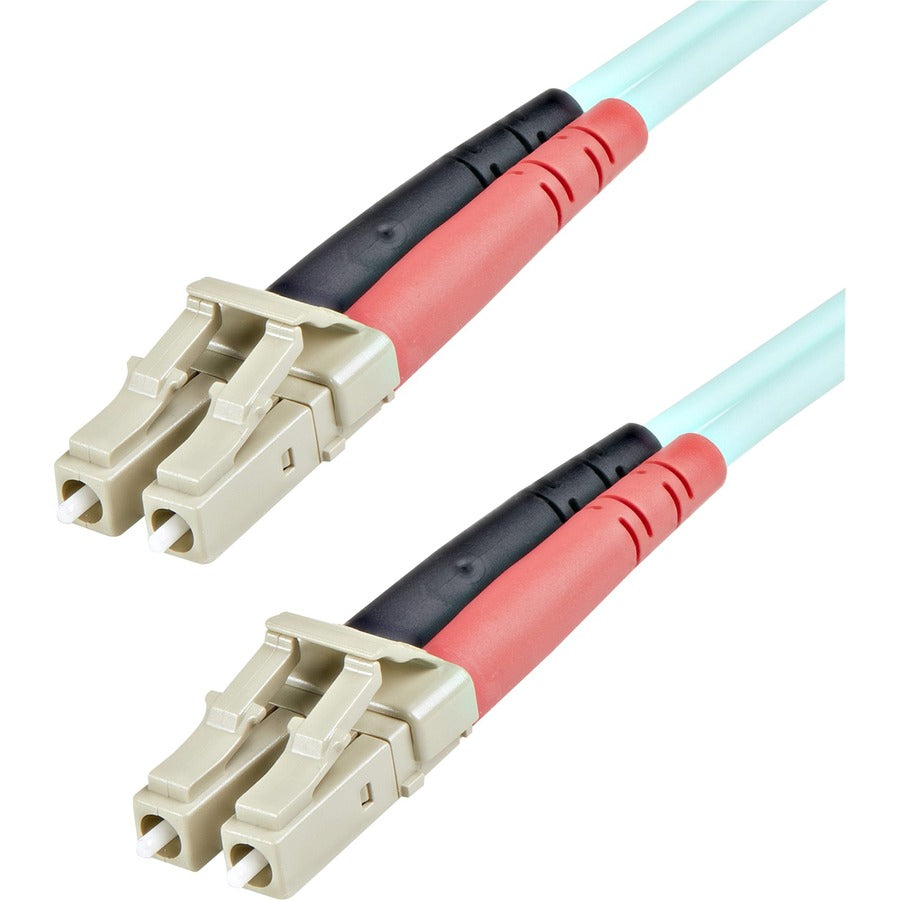 Câble à fibre optique multimode LC/UPC vers LC/UPC OM3 de 1 m (3 pi), duplex intégral 50/125 µm Zipcord, 100 G, cordon de raccordement à fibre optique LSZH A50FBLCLC1