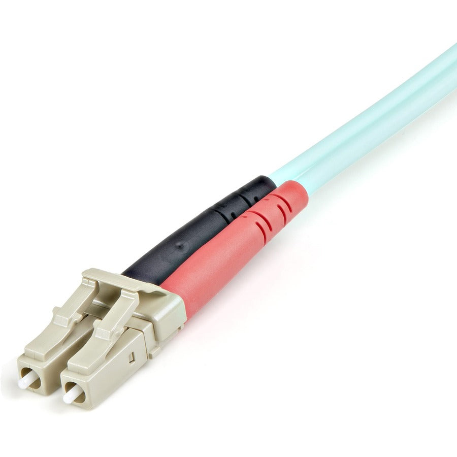 Câble à fibre optique multimode LC/UPC vers LC/UPC OM3 de 1 m (3 pi), duplex intégral 50/125 µm Zipcord, 100 G, cordon de raccordement à fibre optique LSZH A50FBLCLC1