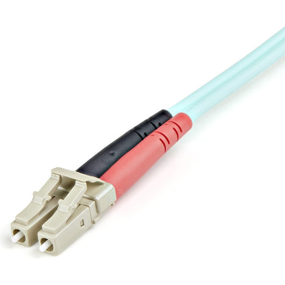 Câble à fibre optique multimode LC/UPC vers LC/UPC OM3 de 1 m (3 pi), duplex intégral 50/125 µm Zipcord, 100 G, cordon de raccordement à fibre optique LSZH A50FBLCLC1