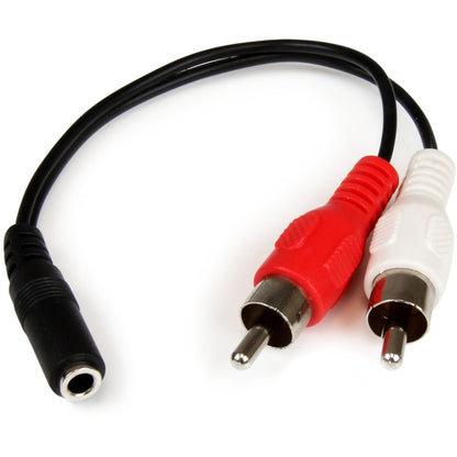 Câble audio stéréo StarTech.com de 15,2 cm - 3,5 mm femelle vers 2 x RCA mâles MUFMRCA