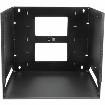 StarTech.com Rack réseau mural ouvert à 2 montants 8U avec étagère intégrée et profondeur réglable, rack informatique pour équipement informatique, TAA~ WALLSHELF8U