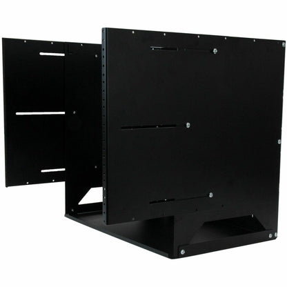StarTech.com Rack réseau mural ouvert à 2 montants 8U avec étagère intégrée et profondeur réglable, rack informatique pour équipement informatique, TAA~ WALLSHELF8U