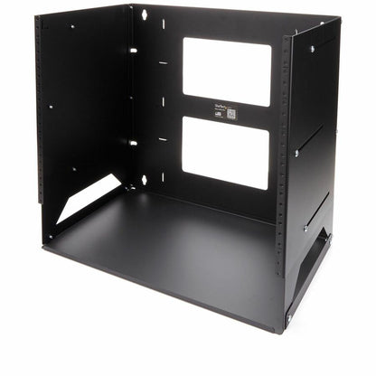 StarTech.com Rack réseau mural ouvert à 2 montants 8U avec étagère intégrée et profondeur réglable, rack informatique pour équipement informatique, TAA~ WALLSHELF8U