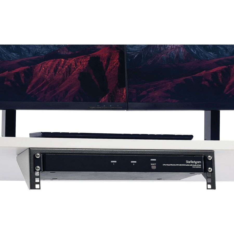 Support mural vertical en acier 2U 19 pouces pour rack d'équipement StarTech.com RK219WALLV