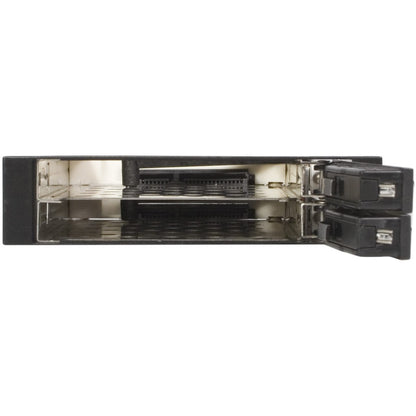StarTech.com Adaptateur de baie de stockage pour rack mobile SATA sans plateau pour 2 disques 2,5 pouces - Noir HSB220SAT25B