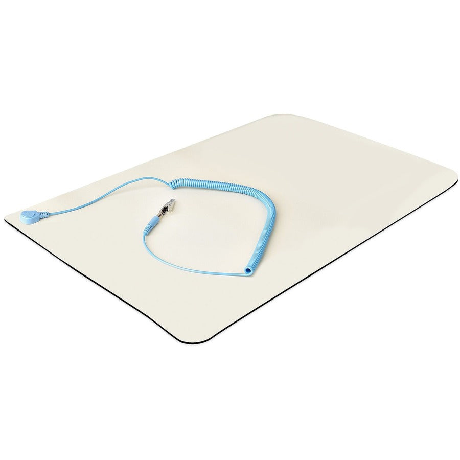 StarTech.com Tapis antistatique 28 x 45 cm, tapis ESD pour réparation électronique sur tables ou bureaux, tapis de travail flexible, fil de terre détachable SM-ANTI-STATIC-MAT