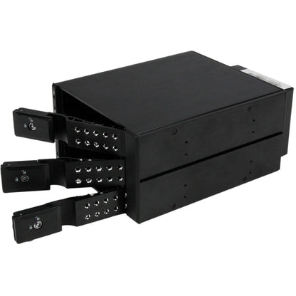 StarTech.com Support de rack mobile à 3 baies en aluminium sans plateau pour disque dur 3,5 pouces SAS II/SATA III - 6 Gbit/s HSB3SATSASBA