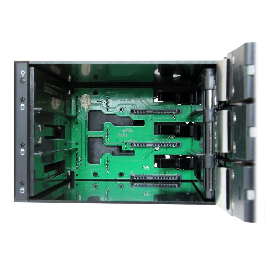 StarTech.com Support de rack mobile à 3 baies en aluminium sans plateau pour disque dur 3,5 pouces SAS II/SATA III - 6 Gbit/s HSB3SATSASBA