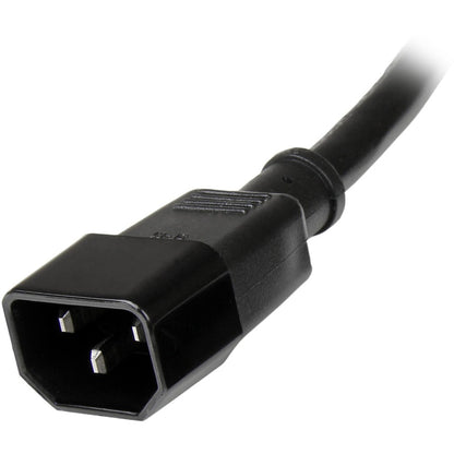 StarTech.com Rallonge électrique robuste de 1 m, IEC C14 vers IEC C13, noir, 15 A, 125 V, 14 AWG, câble d'alimentation de gros calibre PXT100143