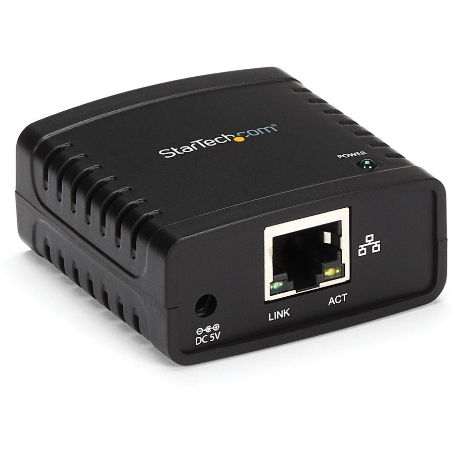 StarTech.com Serveur d'impression réseau LPR Ethernet 10/100 Mbps vers USB 2.0 - Serveur d'impression USB avec détection automatique 10Base-T/100Base-TX PM1115U2