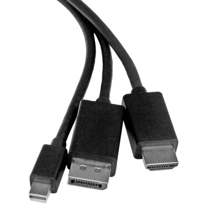 StarTech.com Câble convertisseur HDMI, DisplayPort ou Mini DisplayPort vers HDMI de 2 m - Adaptateur HDMI, DP ou Mini DP vers HDMI DPMDPHD2HD