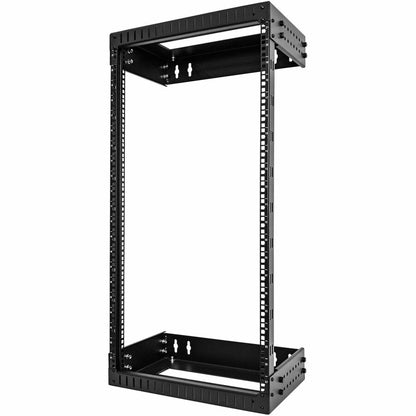 StarTech.com Rack réseau mural robuste à 2 montants 21U, rack serveur à cadre ouvert de 19 pouces avec profondeur réglable, rack de données pour équipement informatique ~ RACK-21U-20-WALL-OA
