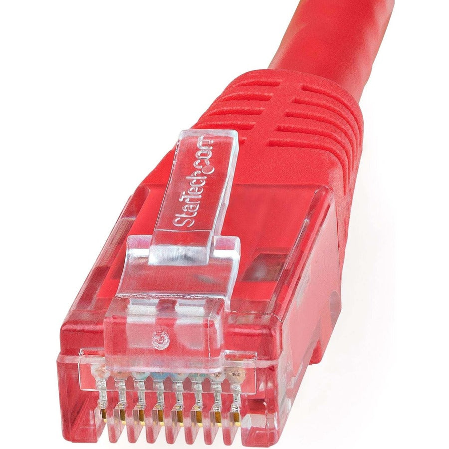 Câble Ethernet CAT6 StarTech.com de 1,8 m - Gigabit moulé rouge - 100 W PoE UTP 650 MHz - Cordon de raccordement de catégorie 6 Câblage certifié UL/TIA C6PATCH6RD