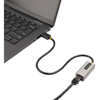 StarTech.com USB to Ethernet Adapter, USB 3.0 to 10/100/1000 Gigabit Ethernet LAN Adapter, 1ft/30cm Attached Cable, USB to RJ45 Adapter USB31000S2