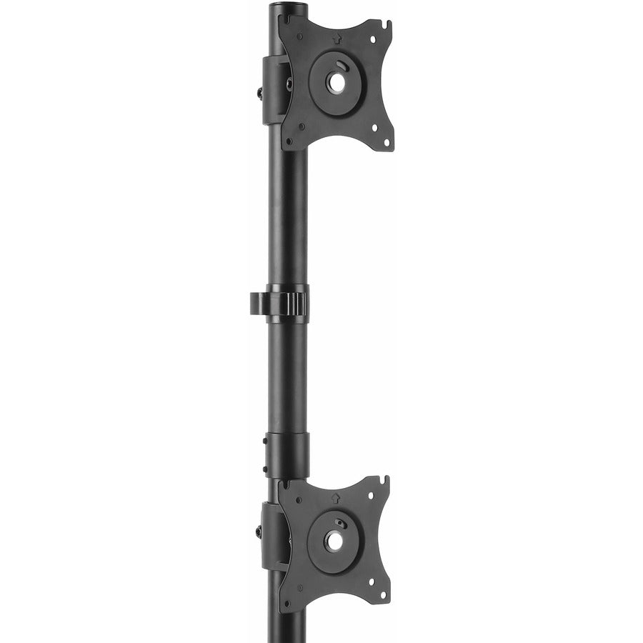 StarTech.com Support de bureau pour deux écrans, vertical, bras en acier pour deux écrans, pour écrans à montage VESA jusqu'à 27" (22 lb/10 kg), réglable ARMDUALV