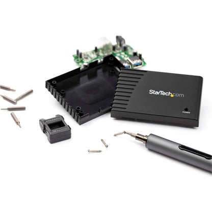 StarTech.com Jeu de tournevis de précision électrique 55 embouts, sans fil/alimenté par batterie, kit de tournevis à embout magnétique pour réparation d'ordinateur portable/ordinateur/téléphone CTK55PCEDRIVE
