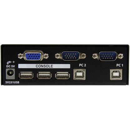 Kit de commutateur KVM USB professionnel à 2 ports StarTech.com avec câbles SV231USB