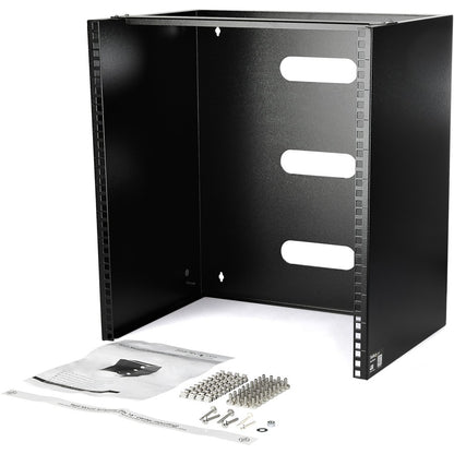 StarTech.com Rack mural 12U, 35,6 cm de profondeur, rack réseau mural 48,3 cm, support de panneau de brassage mural pour commutateur/équipement informatique WALLMNT12