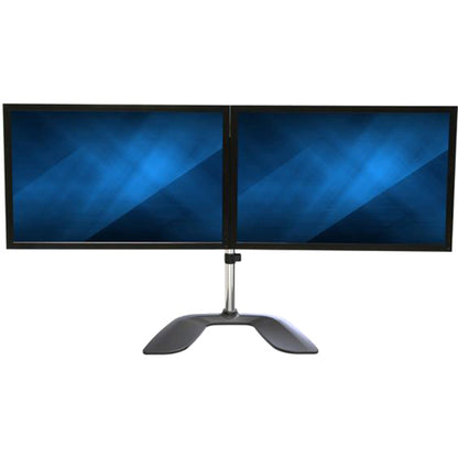 StarTech.com Support pour écran double, support de bureau ergonomique pour écrans VESA jusqu'à 32" (17,6 lb/8 kg), réglable et autonome, argent ARMDUALSS