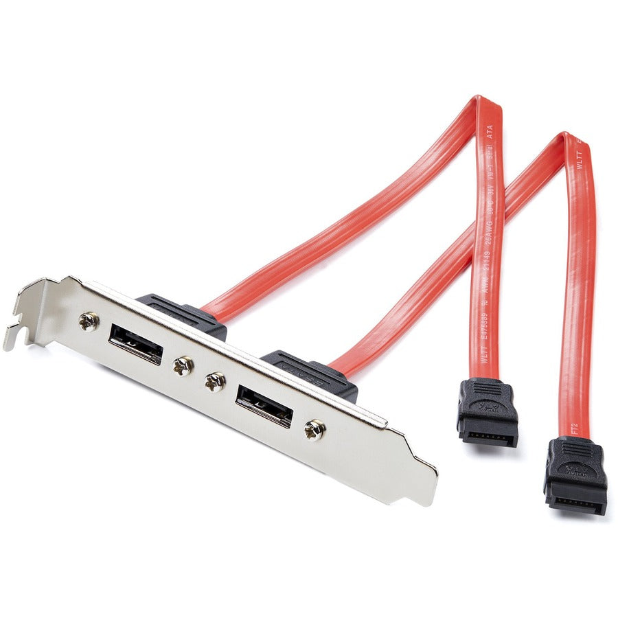 StarTech.com Support de plaque pour connecteur SATA vers eSATA à 2 ports - Panneau interne ATA série vers externe - ATA série 7 broches - ATA série externe 7 broches ESATAPLATE2