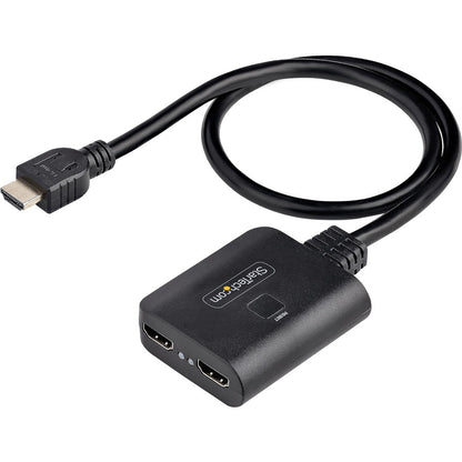 StarTech.com Répartiteur HDMI 2 ports, vidéo HDMI 2.0 4K 60 Hz, répartiteur HDMI 4K 1 entrée 2 sorties, répartiteur d'affichage/sortie HDMI 1x2, HDR/HDCP HDMI-SPLITTER-4K60UP