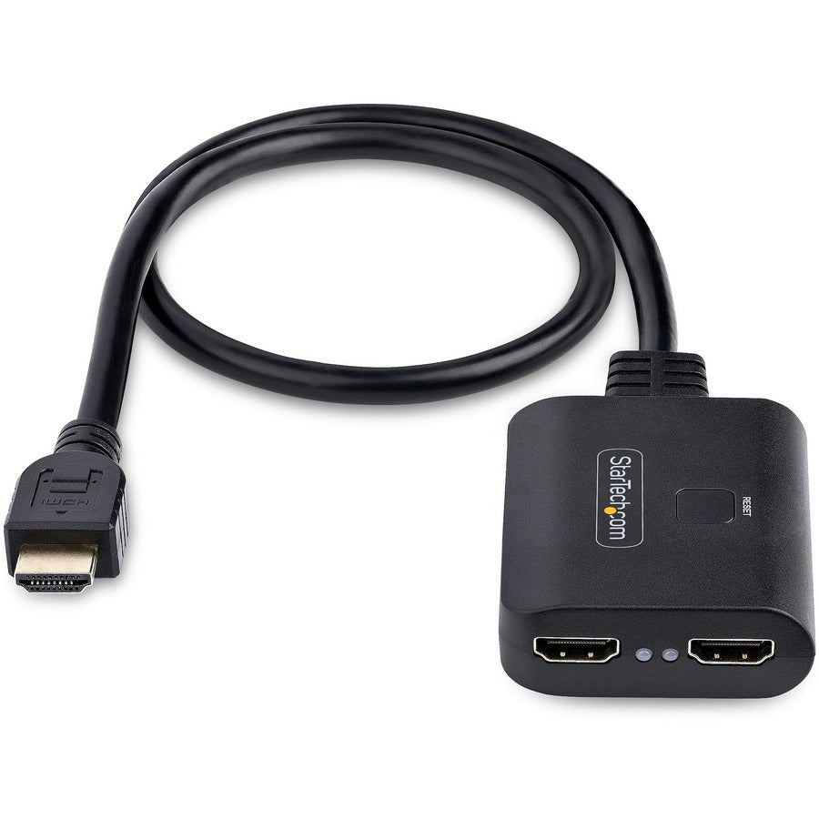 StarTech.com Répartiteur HDMI 2 ports, vidéo HDMI 2.0 4K 60 Hz, répartiteur HDMI 4K 1 entrée 2 sorties, répartiteur d'affichage/sortie HDMI 1x2, HDR/HDCP HDMI-SPLITTER-4K60UP