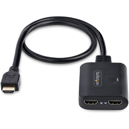 StarTech.com Répartiteur HDMI 2 ports, vidéo HDMI 2.0 4K 60 Hz, répartiteur HDMI 4K 1 entrée 2 sorties, répartiteur d'affichage/sortie HDMI 1x2, HDR/HDCP HDMI-SPLITTER-4K60UP